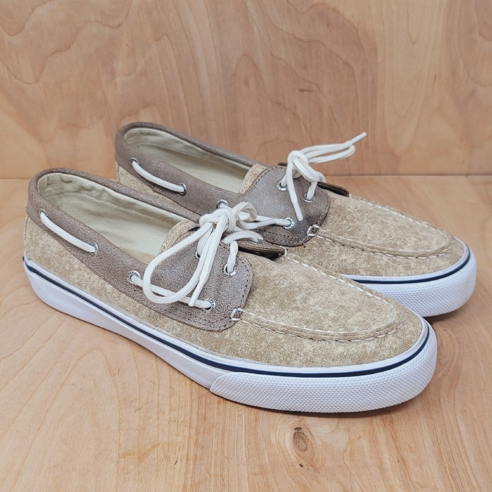 Sperry Topsider Boat Shoes Mens 10.5 M Bahama II White Cap Sneakers STS13106 - Picture 2 of 14